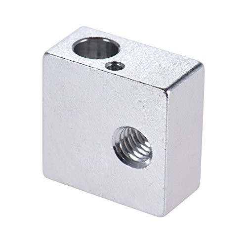 homese Aluminum Heater Block All-Metal 20 20 10mm for MK7 MK8 Extruder RepRap i3 DIY 3D Printer Hot End
