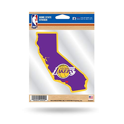 NBA Rico Industries Home State Sticker  Los Angeles Lakers