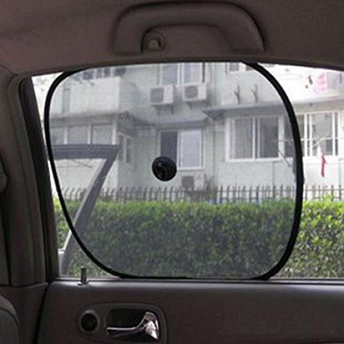 2Pcs Universal Black Mesh Car Side Rear Window Sunshade Cover Visor Shield UV Ray Protector Privacy Screen Baby Side Window Car Sun Shades with See Through View