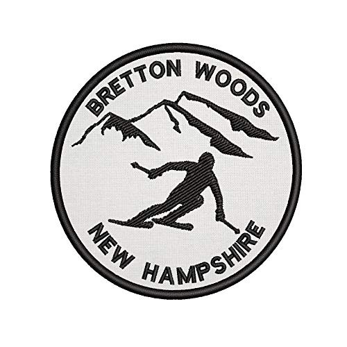 Bretton Woods  New Hampshire Skier Embroidered Premium Patch DIY Iron-on or Sew-on Decorative Badge Emblem Vacation Souvenir Travel Gear Clothes Appliques Wildlife Explore Nature