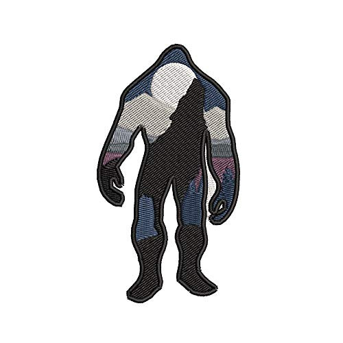 Bigfoot Detailed Wolf Believe Embroidered Premium Patch DIY Iron-on or Sew-on Decorative Badge Emblem Vacation Souvenir Travel Gear Clothes Appliques