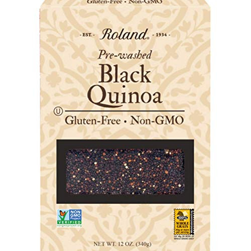 Roland Foods Black Quinoa from Peru  Pre-washed  12-Ounce