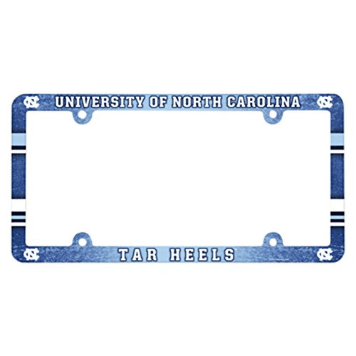 NCAA License Plate with Full Color Frame  University of North Carolina