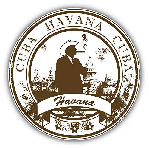 KW Vinyl Havana Cuba Grunge Rubber Stamp Travel Truck Car Window Bumper Sticker Decal 5 inch