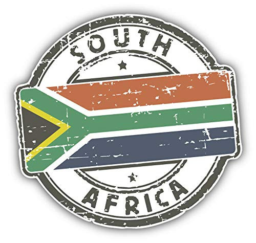 KW Vinyl South Africa Grunge Flag Stamp Travel Truck Car Window Bumper Sticker Decal 5 inch