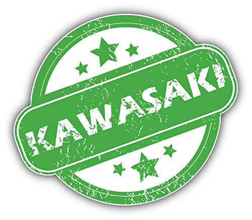 KW Vinyl Kawasaki Grunge Rubber Travel Stamp Truck Car Window Bumper Sticker Decal 5 inch KW Vinyl Kawasaki Grunge Rubber Travel Stamp Truck Car Window Bumper Sticker Decal 5 inch