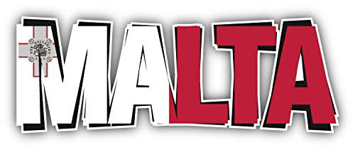 KW Vinyl Malta Flag Art Slogan Travel Truck Car Window Bumper Sticker Decal 5 inch