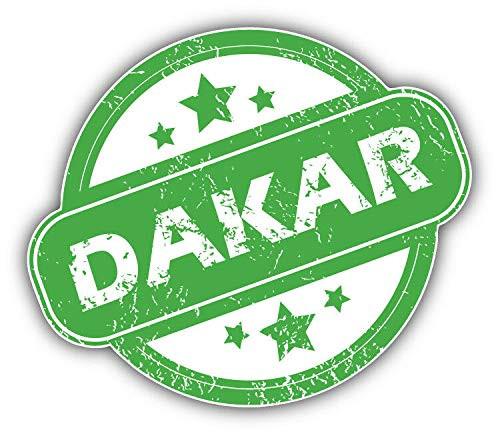 KW Vinyl Dakar Grunge Rubber Travel Stamp Truck Car Window Bumper Sticker Decal 5 inch KW Vinyl Dakar Grunge Rubber Travel Stamp Truck Car Window Bumper Sticker Decal 5 inch