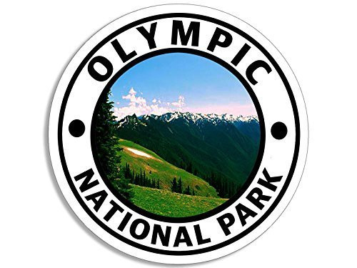 GHaynes Distributing Round Olympic National Park Sticker Decal  Hike Travel rv  Size  4 x 4 inch