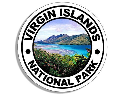 GHaynes Distributing Round Virgin Islands National Park Sticker Decal  Travel rv Hike vi  Size  4 x 4 inch