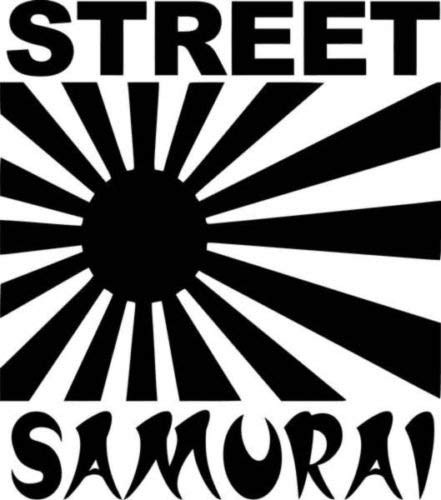 Street Samurai Rising Sun Japanese JDM Graphic Car Truck Windows Decal Sticker - Die cut vinyl decal for windows  cars  trucks  tool boxes  laptops  MacBook - virtually any hard  smooth surface