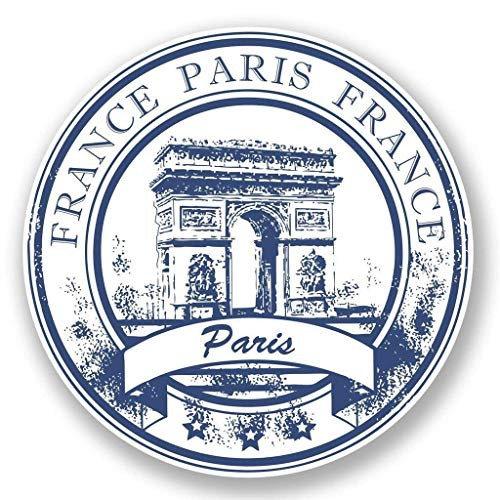 Paris Arc de Triomphe France Vinyl Sticker Decal Laptop Car Bumper Sticker Travel Luggage Car iPad Sign Fun 5 inch