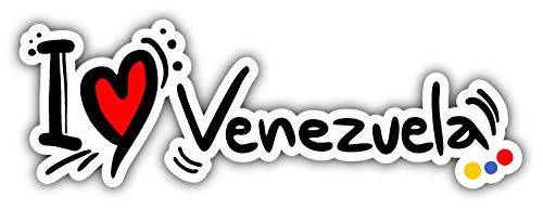 JJH Inc I Love Venezuela Travel Slogan Vinyl Decal Sticker Waterproof Car Decal Bumper Sticker 5 inch