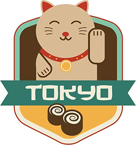 JJH Inc Tokyo Japan World City Travel Label Badge Vinyl Decal Sticker Waterproof Car Decal Bumper Sticker 5 inch