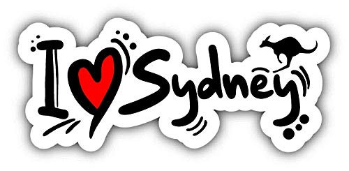 JJH Inc I Love Sydney Travel Slogan Vinyl Decal Sticker Waterproof Car Decal Bumper Sticker 5 inch