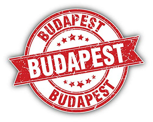KW Vinyl Budapest Grunge Rubber Travel Stamp Truck Car Window Bumper Sticker Decal 5 inch KW Vinyl Budapest Grunge Rubber Travel Stamp Truck Car Window Bumper Sticker Decal 5 inch
