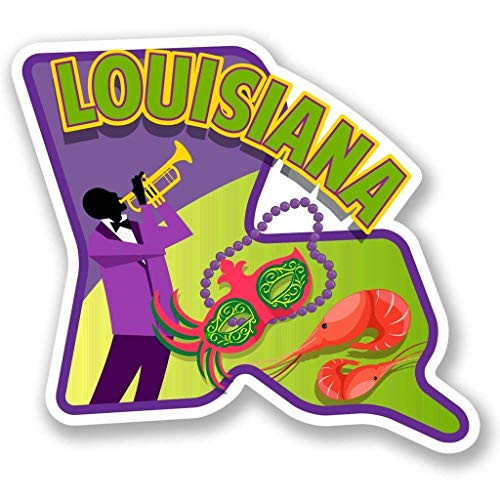 Louisiana USA Vinyl Sticker Decal Laptop Car Bumper Sticker Travel Luggage Car iPad Sign Fun 5 inch Louisiana USA Vinyl Sticker Decal Laptop Car Bumper Sticker Travel Luggage Car iPad Sign Fun 5 inch