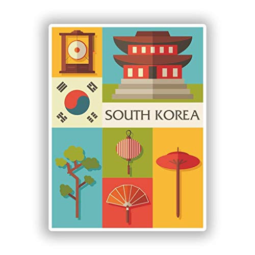 South Korea Vinyl Sticker Decal Laptop Car Bumper Sticker Travel Luggage Car iPad Sign Fun 5 inch South Korea Vinyl Sticker Decal Laptop Car Bumper Sticker Travel Luggage Car iPad Sign Fun 5 inch