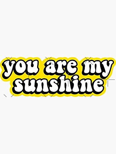 You are My Sunshine Sticker - Sticker Graphic -Stickers for Hydroflask Water Bottles Laptop Computer Skateboard  Waterproof Decal Stickers