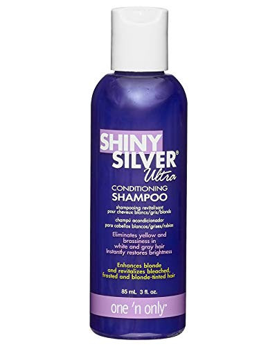 One  n Only Shiny Silver Ultra Conditioning Shampoo  Restores Shiny Brightness to White  Grey  Bleached  Frosted  or Blonde-Tinted Hair  Protects Hair Color - 3 Fl. Oz