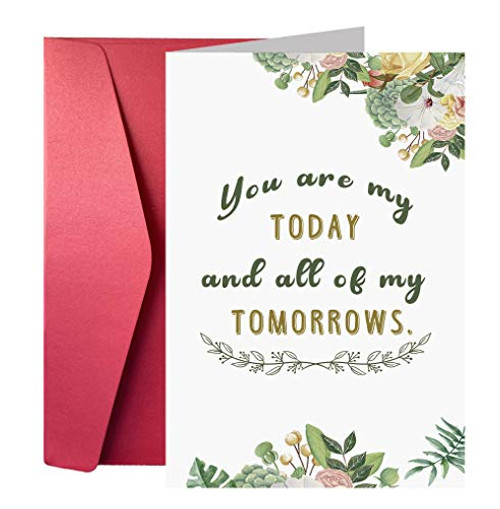 Romantic Anniversary Card Valentine s Day love Card for Husband Wife Boyfriend Girlfriend You Are My Today and All of My Tomorrows Romantic Anniversary Card Valentine s Day love Card for Husband Wife Boyfriend Girlfriend You Are My Today and All of My Tomorrows
