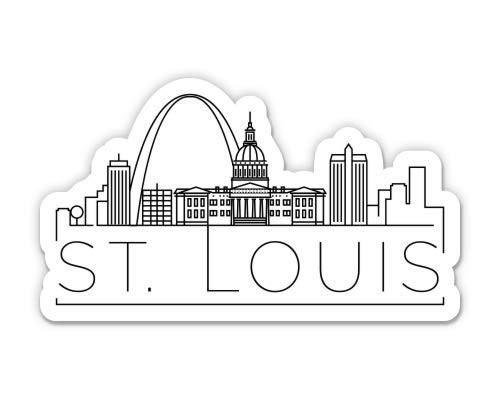 Squiddy St. Louis Missouri - Vinyl Sticker Decal for Phone  Laptop  Water Bottle  3 inch Wide