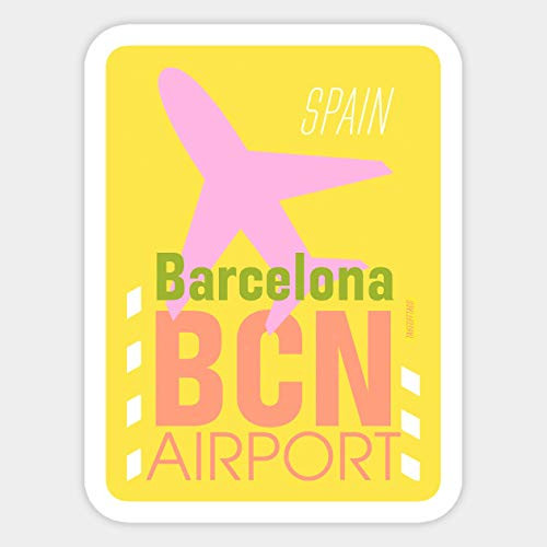 BCN Barcelona Sun - Sticker Graphic - Car Vinyl Sticker Decal Bumper Sticker for Auto Cars Trucks