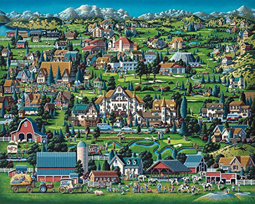 Jigsaw Puzzle - Midway 500 Pc By Dowdle Folk Art Jigsaw Puzzle - Midway 500 Pc By Dowdle Folk Art