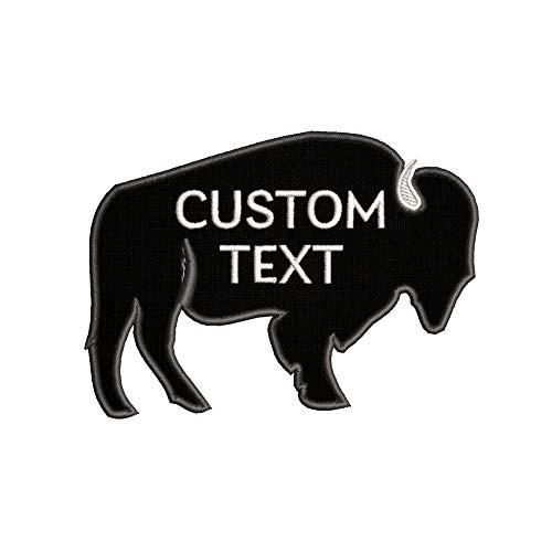 Custom Personalized Your Name Buffalo Embroidered Premium Patch DIY Iron-on or Sew-on Decorative Badge Emblem Vacation Souvenir Travel Gear Clothes Appliques