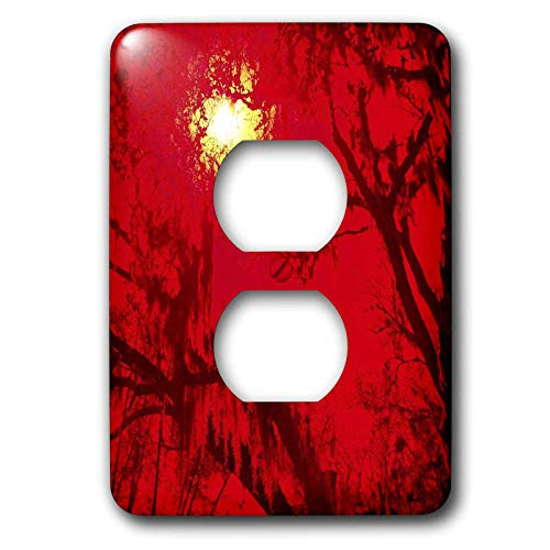 3dRose lsp_8007_6 inchSun Drips Red 2 Plug Outlet Cover  Multicolor