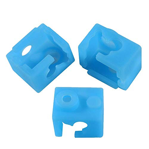 3D Printer Parts  Creativity 3D Printer Heater Block Silicone Sock E3 V6 Hotend Heater Protect Silicone Cover 3 Pcs  Blue