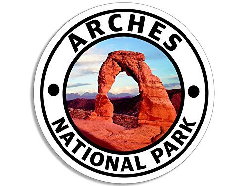 LPF USA Magnet Round Arches National Park Magnetic Sticker  Hike Travel rv