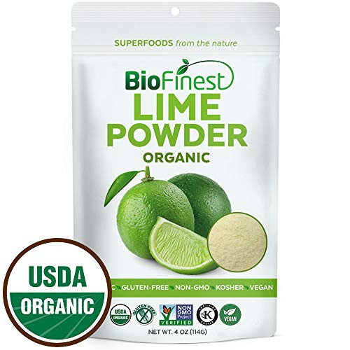 Biofinest Lime Powder - 100% Pure Freeze-Dried Antioxidants Superfood -USDA Certified Organic Kosher Vegan Raw Non-GMO - Boost Digestion Weight Loss - For Smoothie Beverage Blend (4 oz Resealable Bag)