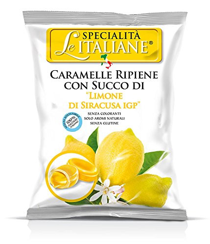 Serra Le Italiane  Italian Natural Hard Candy Filled With Lemon From Siracuse Italy  3.5 oz