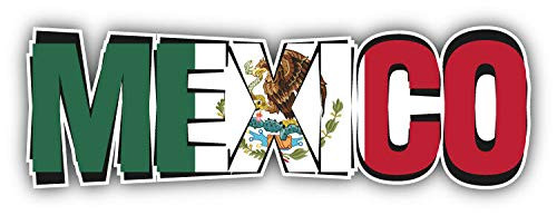 KW Vinyl Magnet Mexico Flag Art Slogan Travel Truck Car Magnet Bumper Sticker Magnetic 5 inch