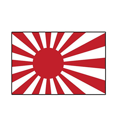 MAGNET Japan Rising Sun Flag E Japanese Rising Sun Naval Magnetic Vinyl Car Fridge Sticks to any Metal Surface 5 inch