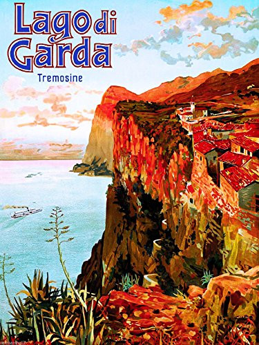 MAGNET Lago di Lake Garda Italy Italian European Vintage Travel Advertisement Magnet