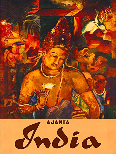 MAGNET Ajanta India Asia Asian Indian Vintage Travel Advertisement Art Magnet