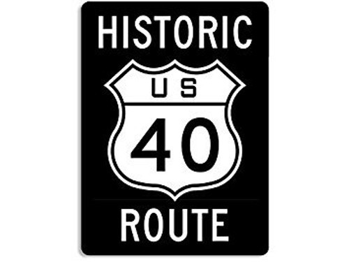 GHaynes Distributing MAGNET Historic Route US 40 BLACK Sign Magnet decal travel rv road us highway  Size  3 x 5 inch