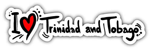 JJH Inc Magnet I Love Trinidad and Tobago Travel Slogan Flexible Vinyl Magnet Waterproof Car Magnetic Bumper Sticker 5 inch