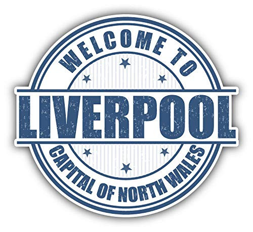 JJH Inc Magnet Liverpool City England Grunge Travel Stamp Flexible Vinyl Magnet Waterproof Car Magnetic Bumper Sticker 5 inch