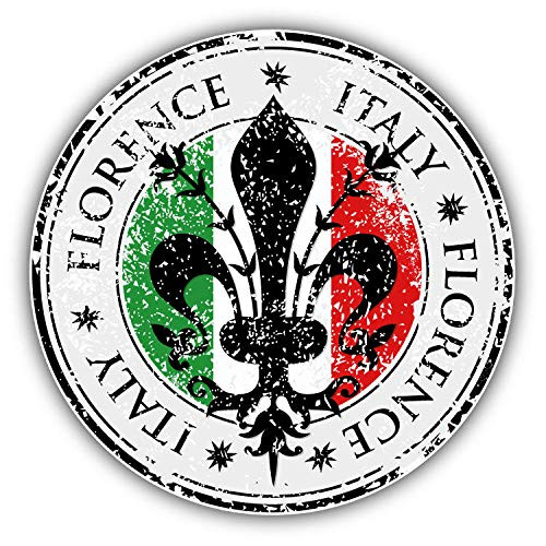 JJH Inc Magnet Florence City Italy Flag Grunge Travel Flexible Vinyl Magnet Waterproof Car Magnetic Bumper Sticker 5 inch