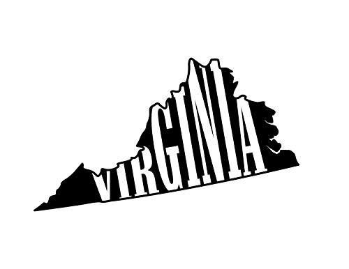 JB Print Magnet State of Virginia Block Vinyl Decal Sticker Car Waterproof Car Decal Magnetic Bumper Sticker 5 inch