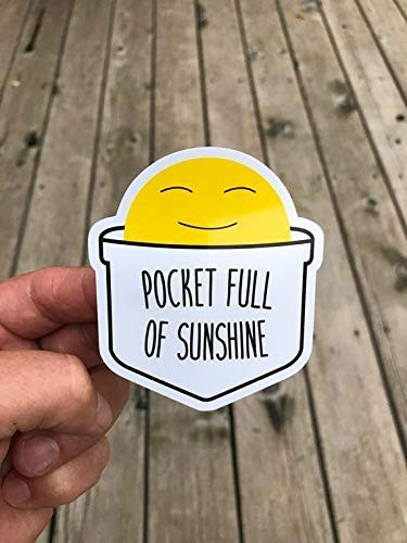 Pocket Full of Sunshine Sticker  Laptop Sticker  Water Bottle Sticker  Phone Sticker  Window Sticker  Funny Sticker