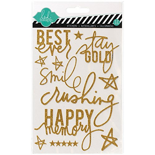 Heidi Swapp Glitter Stickers, Gold
