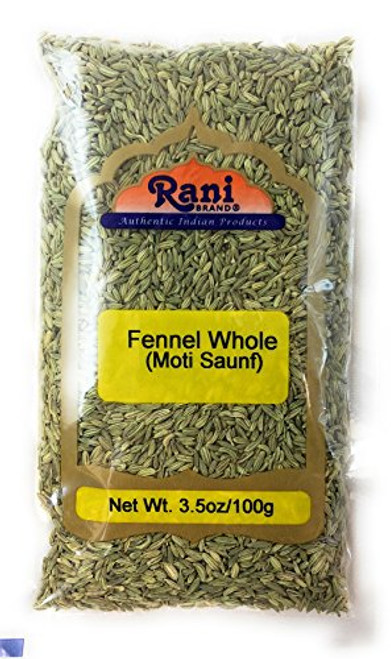 Rani Fennel Seeds Saunf Sabut Whole Spice 3.5oz 100g All Natural ~ Gluten Free Ingredients NON-GMO Vegan Indian Origin Rani Fennel Seeds Saunf Sabut Whole Spice 3.5oz 100g All Natural ~ Gluten Free Ingredients NON-GMO Vegan Indian Origin