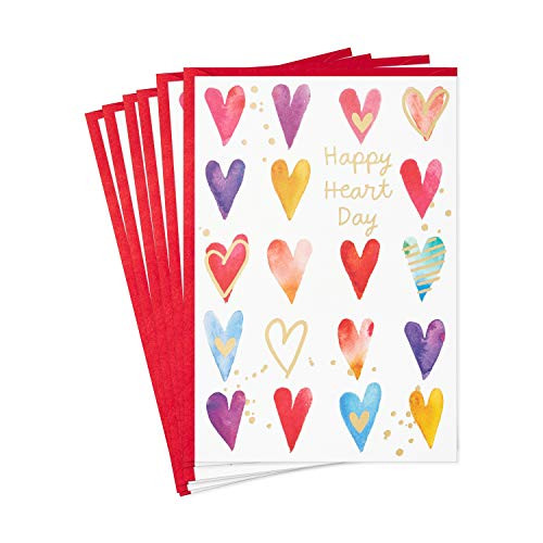 Hallmark Pack of Valentines Day Cards Happy Heart Day 6 Valentine s Day Cards with Envelopes Hallmark Pack of Valentines Day Cards Happy Heart Day 6 Valentine s Day Cards with Envelopes