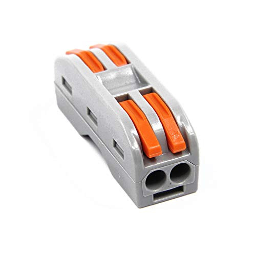 FymuSing 2 Way 4 Port Conductor Compact Wire Connectors SPL-2 Lever Nut Quick Terminal Block Wire Push Cable Connector for 2 Circuit Inline Splices 28-12 AWG FymuSing 2 Way 4 Port Conductor Compact Wire Connectors SPL-2 Lever Nut Quick Terminal Block Wire Push Cable Connector for 2 Circuit Inline Splices 28-12 AWG