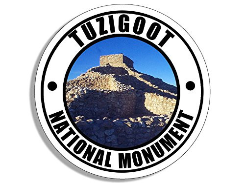 American Vinyl Round TUZIGOOT National Monument Sticker  Travel rv Arizona az