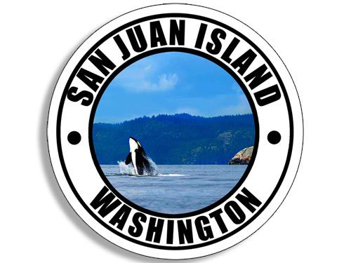American Vinyl Round SAN Juan Island Washington Sticker wa rv Travel Resort American Vinyl Round SAN Juan Island Washington Sticker wa rv Travel Resort